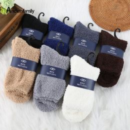 3 Pairs Winter Warm Fluffy Socks In Women's Socks Cute Soft Elastic Coral Velvet Socks Indoor Floor Towel Socks Breathable Pure Colors (Color: Random 6 Pairs)