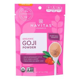 Navitas Naturals Goji Berry Powder - Organic - Freeze-Dried - 4 oz - case of 12 (SKU: 1271055)