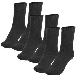 3 Pairs Men Warm Wool Socks Soft Cozy Winter Thermal Socks For Men Thick Heat-Trapping Moisture Wicking Socks (Color: DarkGrey)