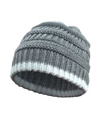 Beanie for Women and Men - Warm&Soft Winter Acrylic Patterned Knit Skull Cap (Set: Set of 1, Color: Dark Grey WB)