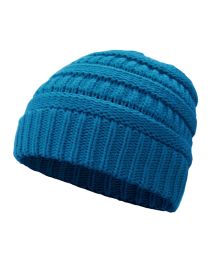Beanie for Women and Men - Warm&Soft Winter Acrylic Patterned Knit Skull Cap (Set: Set of 1, Color: Blue WB)