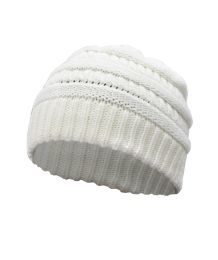 Beanie for Women and Men - Warm&Soft Winter Acrylic Patterned Knit Skull Cap (Set: Set of 1, Color: White WB)