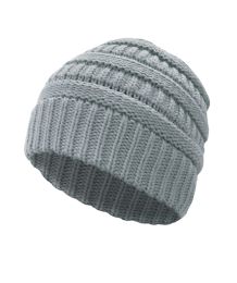 Beanie for Women and Men - Warm&Soft Winter Acrylic Patterned Knit Skull Cap (Set: Set of 1, Color: Light Grey WB)